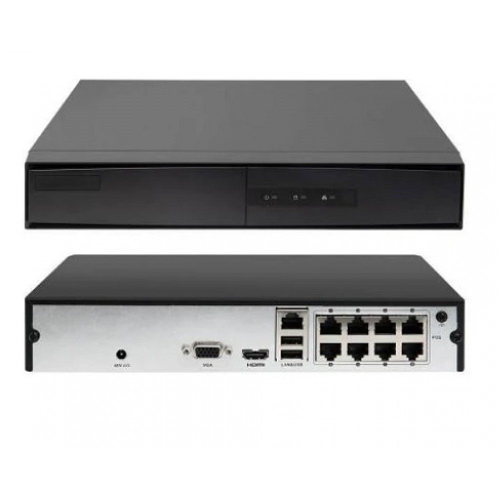 8 KANAL 2MP TEK SESLİ XMEYE YAZILIM H265+ HİBRİT METAL KASA KAYIT CIHAZI